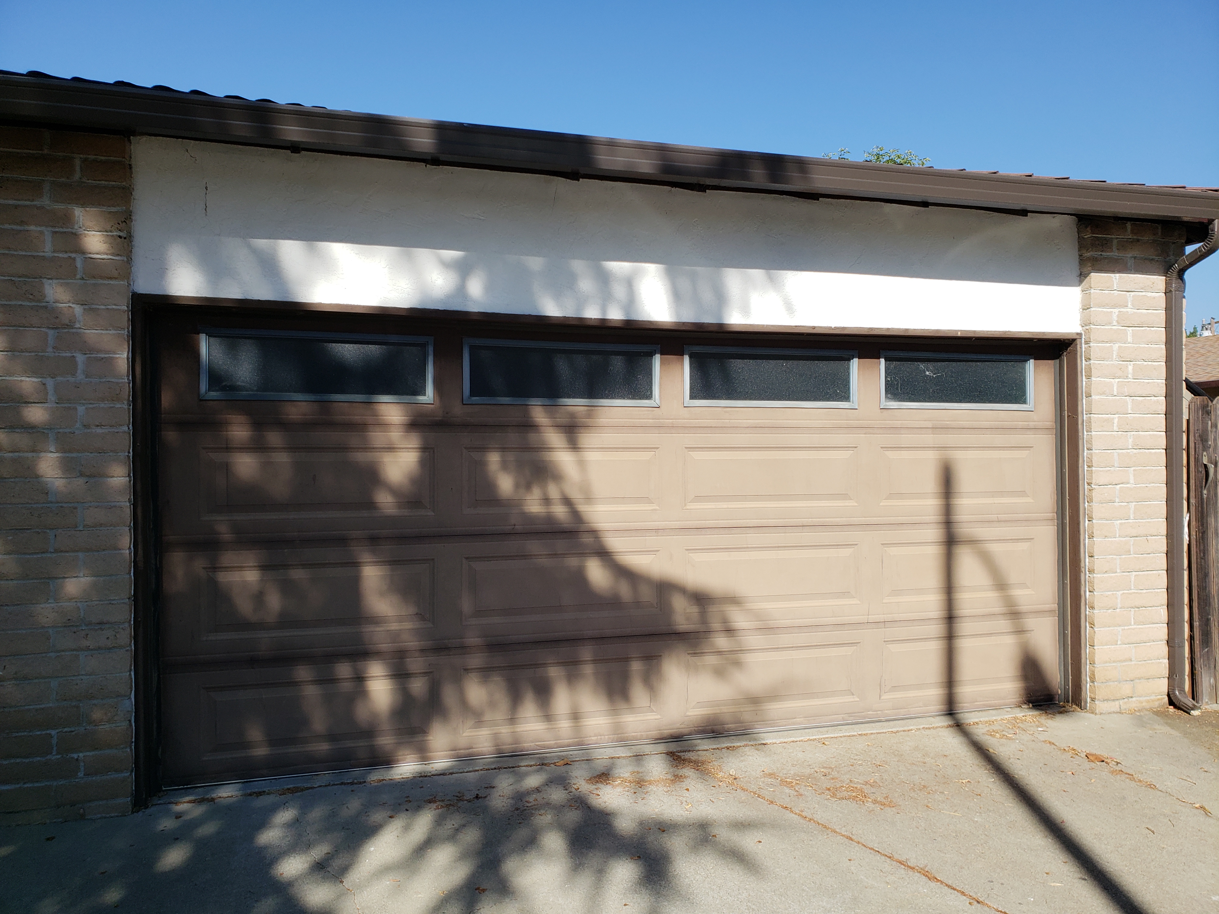 Before dark panel garage door upgrade