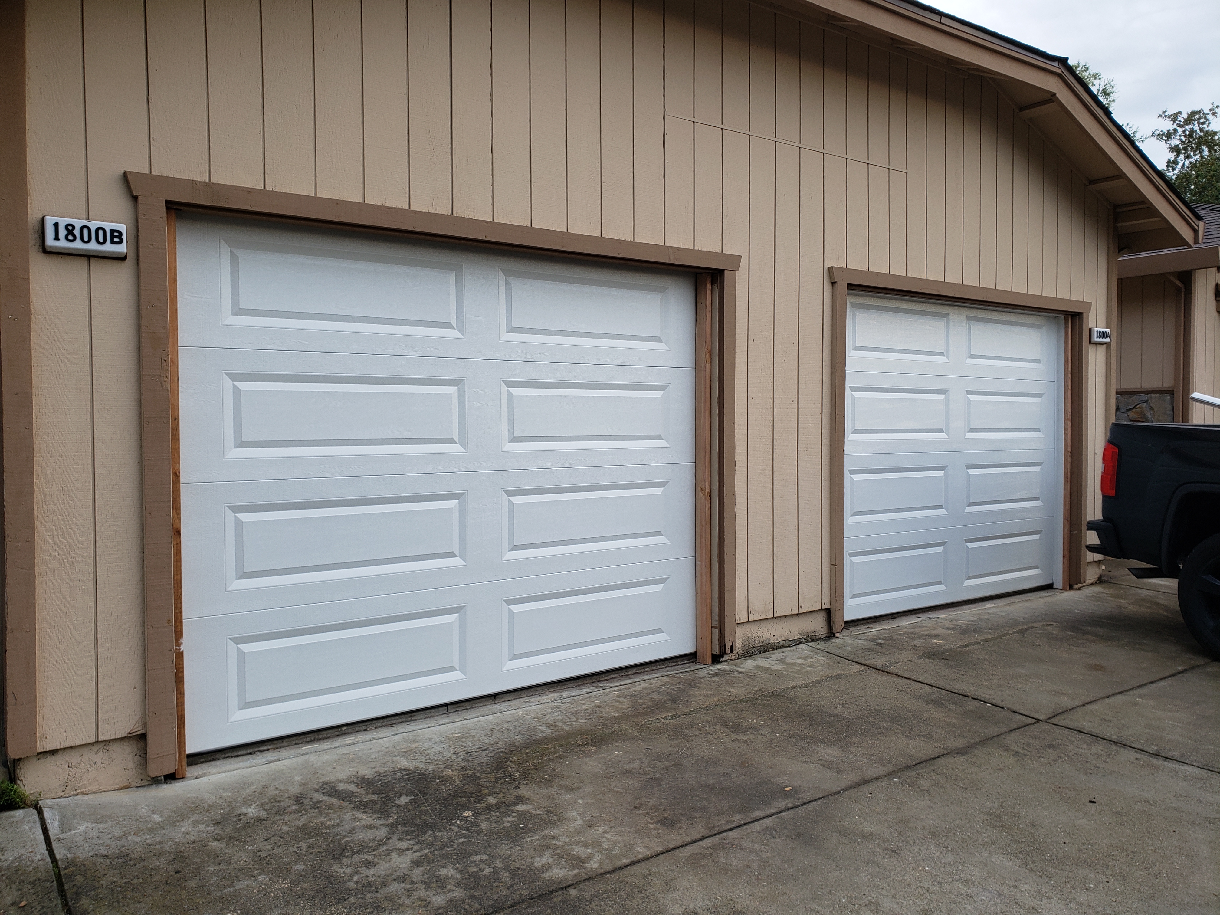 After two-door garage installation